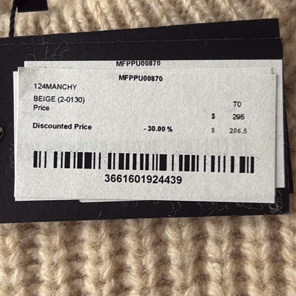 Maje Made in Italy Ribbed Split-Hem Wool Vest Beige Size 0 NWT - Picture 10 of 13